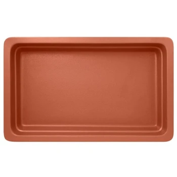 RAK Porcelain Neo Fusion 20 13/16" x 12 13/16" Terra Brown Porcelain Gastronorm Pan