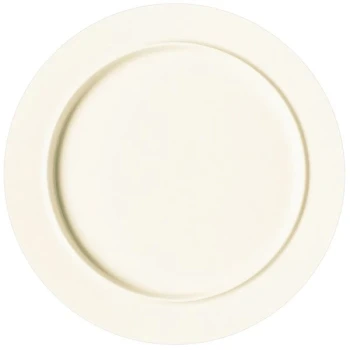 RAK Porcelain Nordic 12 5/8" Warm White Round Flat Rimmed Porcelain Plate / Lid - 6/Case