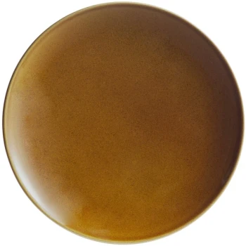 RAK Porcelain Genesis Glossy 9 7/16" Caramel Flat Porcelain Coupe Plate - 12/Case