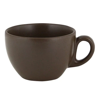 RAK Porcelain Genesis Mat 7.8 oz. Cocoa Porcelain Coffee Cup - 12/Case