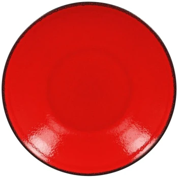 RAK Porcelain Fire 11" Red Deep Porcelain Coupe Plate - 12/Case