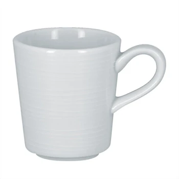 RAK Porcelain Helm 3.05 oz. Bright White Embossed Porcelain Espresso Cup - 12/Case