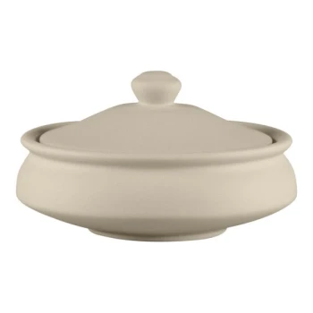 RAK Porcelain Baantna 17 oz. Gray Porcelain Handi Bowl and Lid - 4/Case