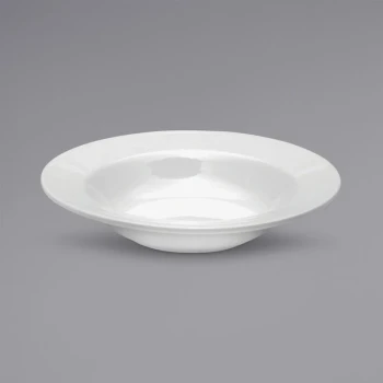 Oneida Tundra by 1880 Hospitality F1400000720 9 oz. Warm White Wide Rim China Grapefruit Bowl - 36/Case