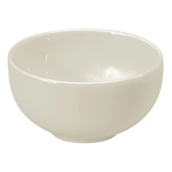 Oneida Classic by 1880 Hospitality F1000000701 9 oz. Cream White Victorian Porcelain Bouillon Cup - 36/Case