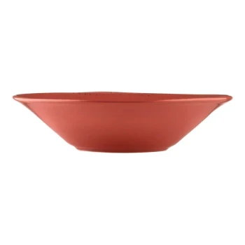 Libbey Farmhouse 12 oz. Round Barn Red Porcelain Grapefruit Bowl - 36/Case