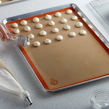 Mercer Culinary M31087OR Full Size Orange Silicone Baking Mat