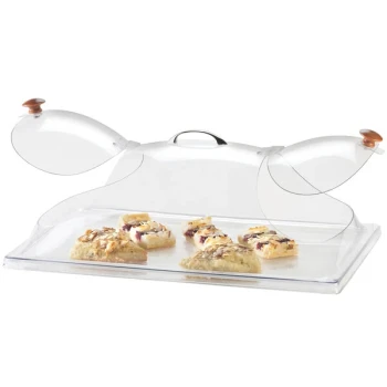 Cal-Mil 361-12 Classic Clear Dome Display Cover with Double End Opening and Doors - 12" x 20" x 7 1/2"