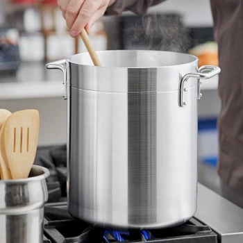 Choice 16 Qt. Standard Weight Aluminum Stock Pot