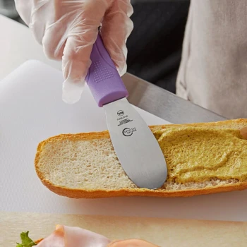 Mercer Culinary M18790PU Millennia® 3 1/2" Purple Allergen-Free Smooth Sandwich Spreader