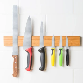 Mercer Culinary M30731BM 18" Bamboo Magnetic Knife Holder / Strip