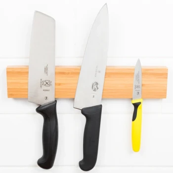 Mercer Culinary M30730BM 12" Bamboo Magnetic Knife Holder / Strip