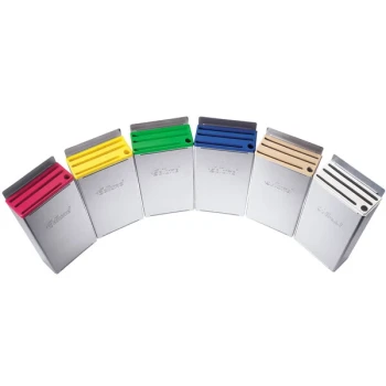 Edlund KR-50A 4-Slot HACCP Enclosed Stainless Steel Knife Racks with Assorted Color Inserts - 6/Set