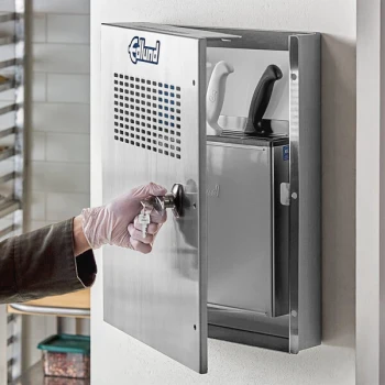 Edlund KLC-994 Locking Knife Cabinet with Integrated KR-699 10-Slot Knife Rack