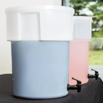 Carlisle 221002 5 Gallon White Round Beverage Dispenser (No Base)