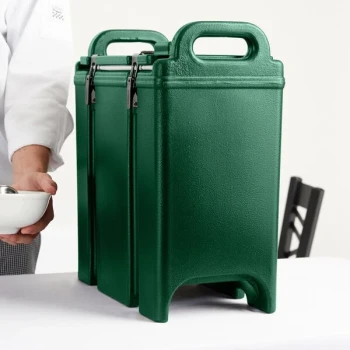 Cambro 350LCD519 Camtainer® 3.375 Gallon Green Insulated Soup Carrier