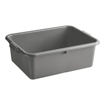 Vigor 20" x 15" x 7" Gray Heavy-Duty Polypropylene Bus Tub / Storage Box