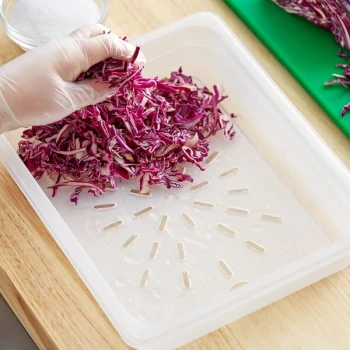 Vigor 1/2 Size Translucent Polypropylene Drain Tray