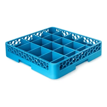 Chef360 Glass Rack 20 Compartment Blue