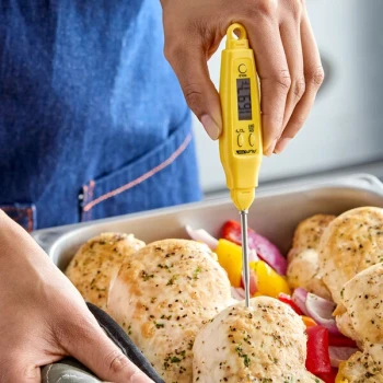 AvaTek 3" Yellow Heavy-Duty Waterproof Digital Pocket Probe Thermometer