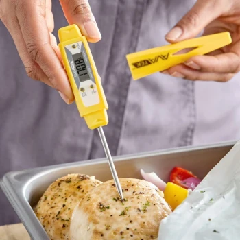 AvaTek 2 3/4" Yellow HACCP Waterproof Digital Pocket Probe Thermometer