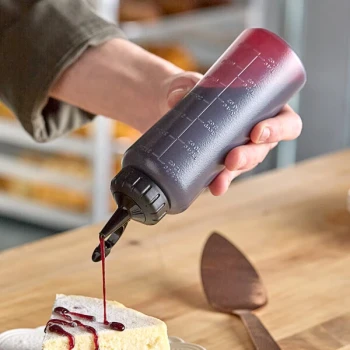 OXO 11219300 Good Grips 12 oz. Clear Standard Chef's Squeeze Bottle with Black Cap