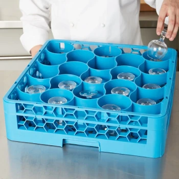 Carlisle RW2014 OptiClean NeWave 20 Compartment Glass Rack with 1 Extender