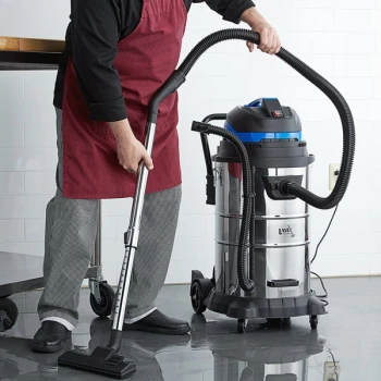 Lavex 13 Gallon Stainless Steel Commercial Wet / Dry Vacuum with Toolkit - 100-120V, 1200W