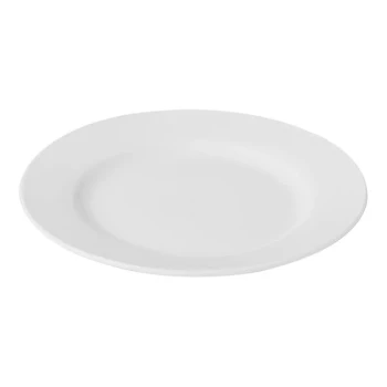 Bon Chef Mezzo 8" Bright White Porcelain Wide Rim Plate - 36/Case