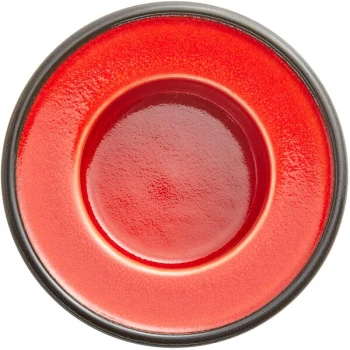 RAK Porcelain Fire 3 15/16" Red Porcelain Saucer - 12/Case