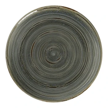 RAK Porcelain Rakstone Spot 11" Peridot Porcelain Flat Coupe Plate - 12/Case