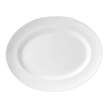 Steelite Distinction Monaco Vogue 13" x 10 1/4" Vogue Oval Platter - 12/Case