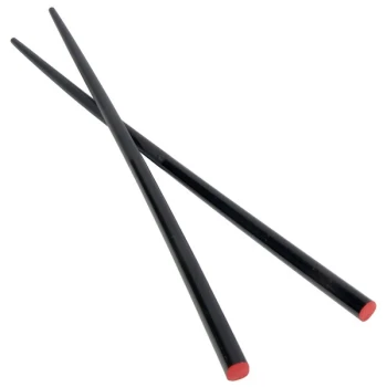 Town 51314 9 3/4" Black Lacquered Wood Japanese Style Chopsticks Pair   - 5/Pack