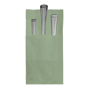 Hoffmaster Quickset 17" Square 2-Ply Soft Sage Pocket Fold Dinner Napkin - 800/Case