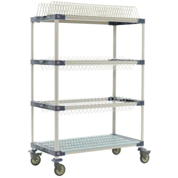 Metro MAX4-PR48VX3 MetroMax 4 Mobile Four Tier Tray Drying Rack - 24" x 48" x 68"