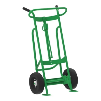 Valley Craft 1,000 lb. 2-Wheel Steel Drum Truck with Brakes and Pneumatic Wheels F82025A4