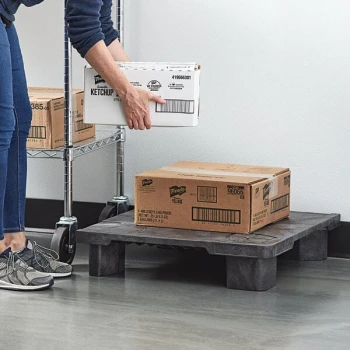 Lavex Modular Pop 24" x 24" Black Stackable Pallet Display Base