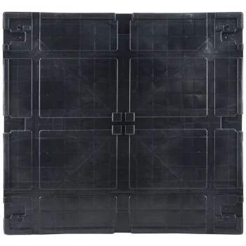 Orbis 0414000 Journey Top Cap 48" x 45" Black Polyethylene Stackable Pallet Cover
