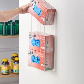 Noble Triple Box Acrylic Wall-Mount Glove Dispenser