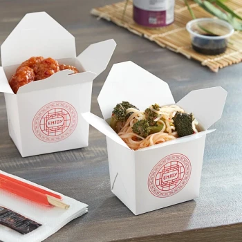 Emperor's Select 16 oz. Asian Microwavable Paper Take-Out Container - 450/Case