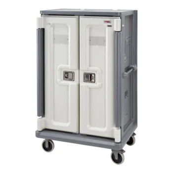 Cambro 40 5/16" x 28 1/2" x 64 1/4" Granite Gray 20 Tray Meal Delivery Cart MDC1520T20191