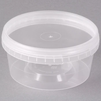 12 oz. Clear Tamper Resistant Tamper-Evident Safe Lock Deli Container with Lid - 50/Case