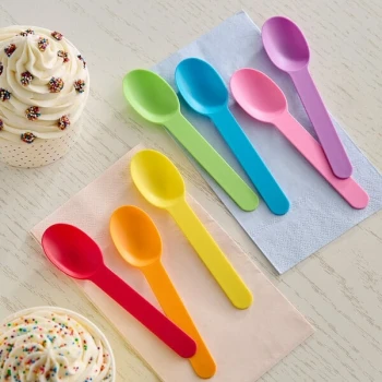 Choice Assorted Colors Heavy Weight Polypropylene Plastic Frozen Yogurt Spoon - 1,000/Case