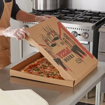 Choice 20" x 20" x 2" Kraft Corrugated Pizza Box - 25/Bundle