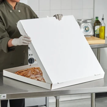 Choice 24" x 24" x 2" White Customizable Corrugated Plain Pizza Box Bulk Pack - 25/Bundle