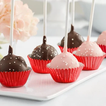 Enjay 1 1/4" x 7/8" Red Foil Mini Baking Cup - 10,080/Case