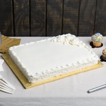 Enjay 1/2-13341834G12 18 3/4" x 13 3/4" Fold-Under 1/2" Thick Half Sheet Gold Cake Board - 12/Case
