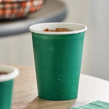 Creative Converting 9 oz. Hunter Green Poly Paper Hot / Cold Cup - 240/Case