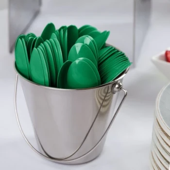 Creative Converting 6 1/8" Emerald Green Heavy Weight Plastic Spoon - 288/Case