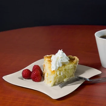 Fineline Wavetrends 108-BO 8" Bone / Ivory Plastic Square Plate - 120/Case